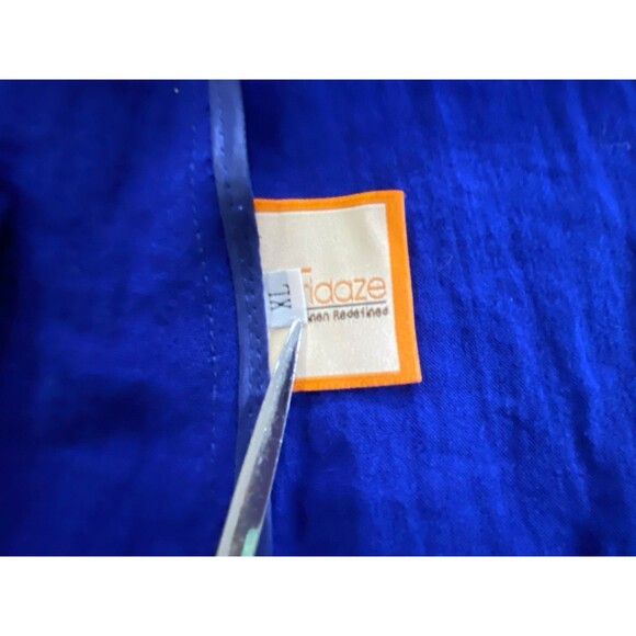 Fridaze Women's Linen Redefined Open Front Cardigan Sweater XL Blue *READ - Picture 3 of 12